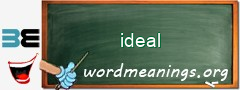 WordMeaning blackboard for ideal